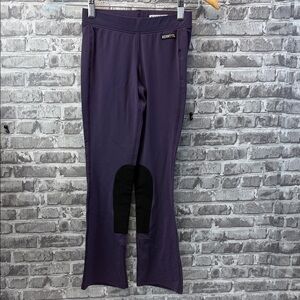 Kerrits Deep Purple Riding Tights with Black Knee Patch